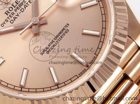 President Date JDF Stick Dial on V3 Steel 904L Bracelet Weight) RG Day (Gain 40 RG VR3255 0116